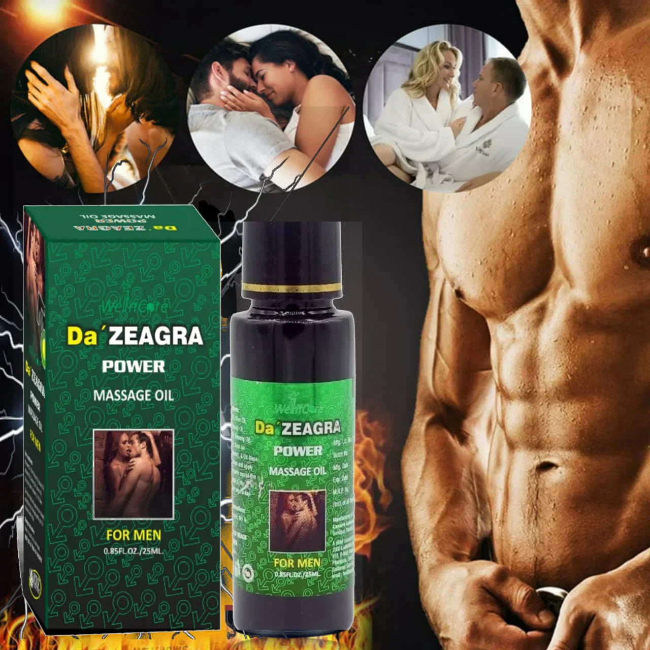 Da Zeagra Herbal Power Massage Oil - New Latest Formula 2025